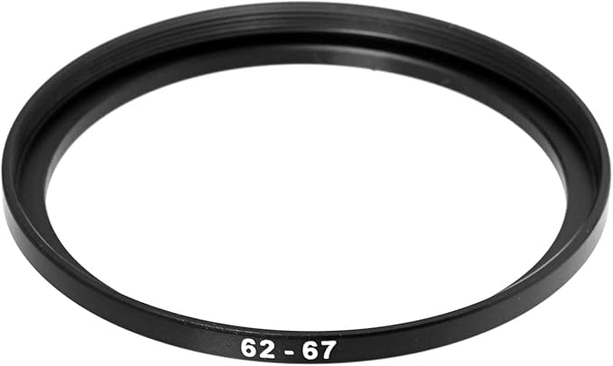 (2 Pcs) 62-67MM Step-Up Ring Adapter, 62mm to 67mm Step Up Filter Ring, 62mm Male 67mm Female Stepping Up Ring for DSLR Camera Lens and ND UV CPL Infrared Filters