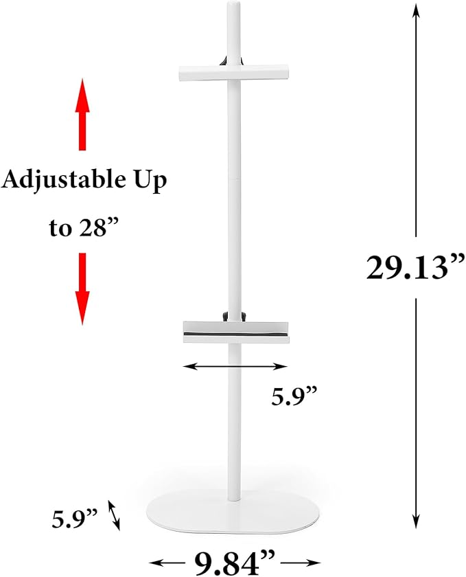 Adjustable Tabletop Easel Stand - Up to 28" Height, Metal Easel Stands for Sign, White Modern Picture Easels for Display, Heavy Duty Easels with Base for Art Paintings Photos