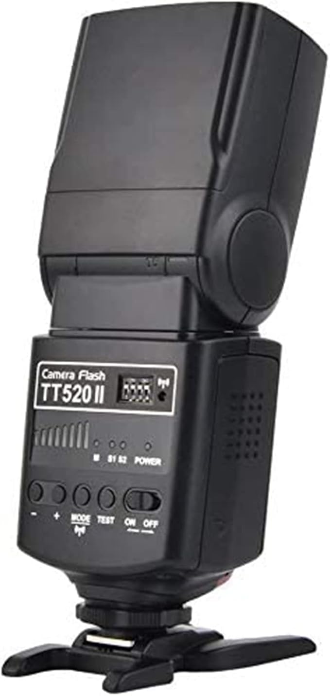 Godox TT520II Wireless Transmission Flash Speedlite - Built-in Receiver and RT Transmitter Compatible for Canon Nikon Panasonic Olympus Pentax and Other DSLR Cameras with Standard Hot Shoe