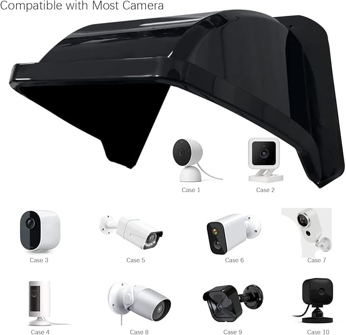 OOSSXX Security Camera Sun Rain Cover Shield Cover Shield for Camara Protective Roof for Outdoor Camera
