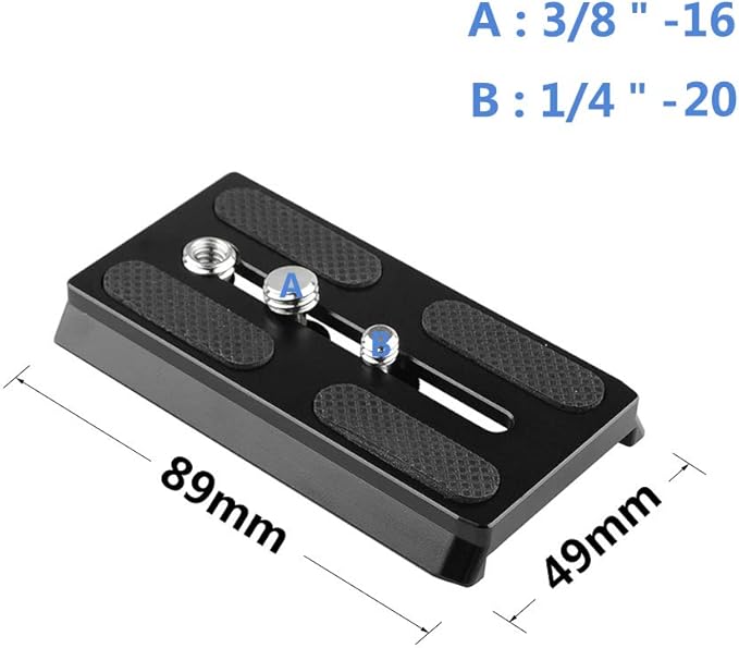 CAMVATE Camera Quick Release Base Plate with 1/4" & 3/8" Threads Compatible with Manfrotto577/ 501/504 Tripod - 2149