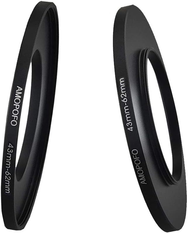 43mm Lens to 62mm Camera Filter Ring Compatible with for All Brands 43mm Lens and 62mm UV,ND,CPL Camera Filter Accessories