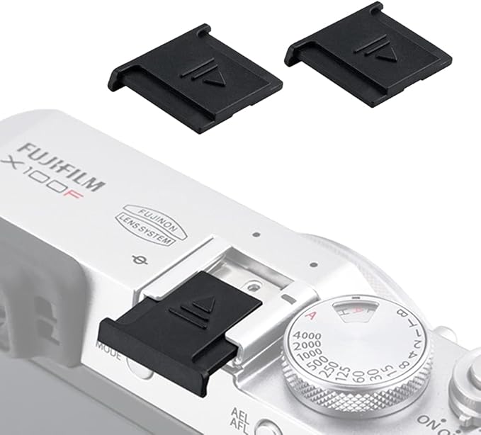 JJC 2 PCS Camera Hot Shoe Cover Cap Protector for Fujifilm Fuji X-M5 X-T5 X-T4 X-T3 X-T50 X-T30 II X100VI X100V X100 X-PRO3 X-PRO2 X-S20 X-S10 X-E4 X-E3 X-T200 X-T100 GFX100 II GFX100SII-Black