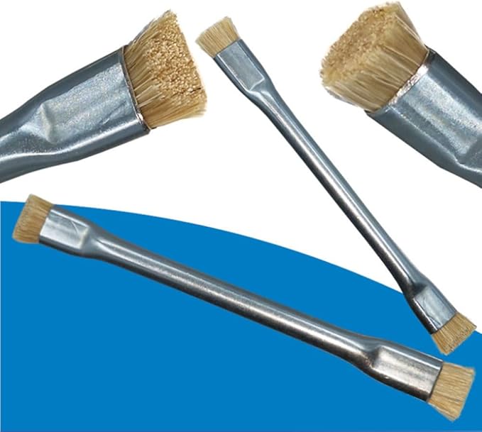 Anti Static Brush - Double Ended ESD Motherboard Cleaning Brush Metal Handle Horsehair Brush for Mobile Phone Motherboards Computer Fans Keyboards Phone Parts