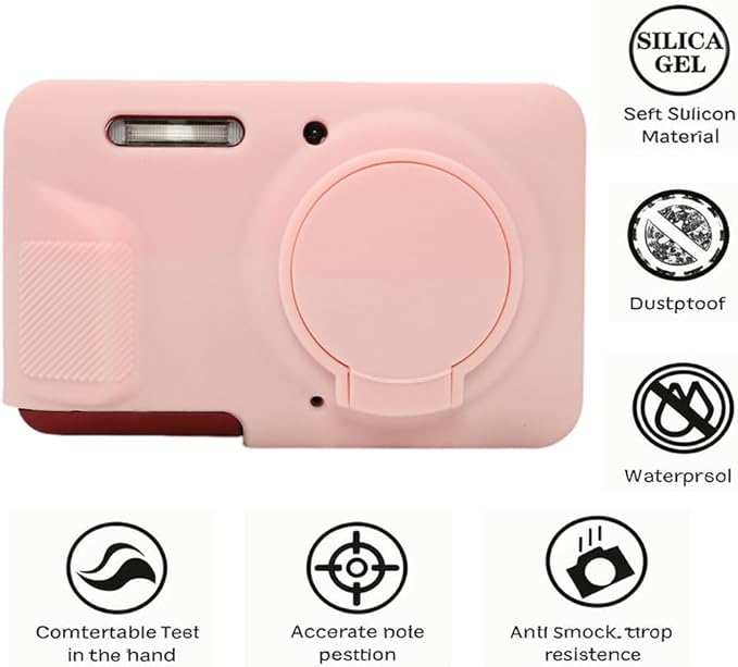 AEXUTDA Case Compatible for Kodak FZ55 camera, lightweight FZ55 body skin, soft silicone scratch resistant ultra-thin protective case FZ55,Sweet pink