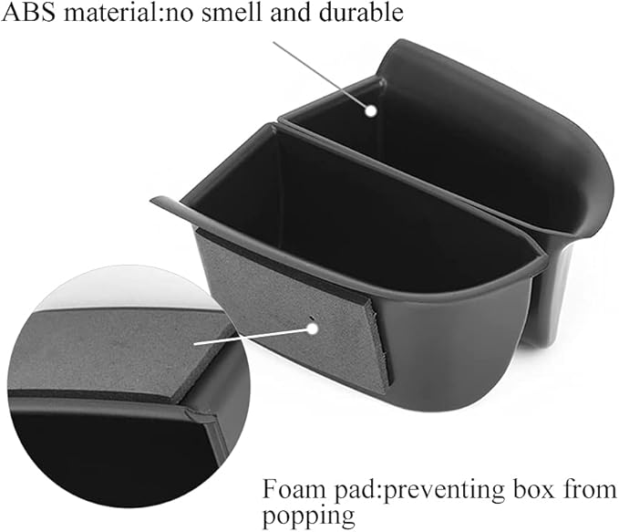Vesul Front Row Door Oragnizer Compatible with Toyota Highlander 2014 2015 2016 2017 2018 2019 Armrest Phone Container Door Handle Pocket ABS Grab Tray Insert Glove Pallet