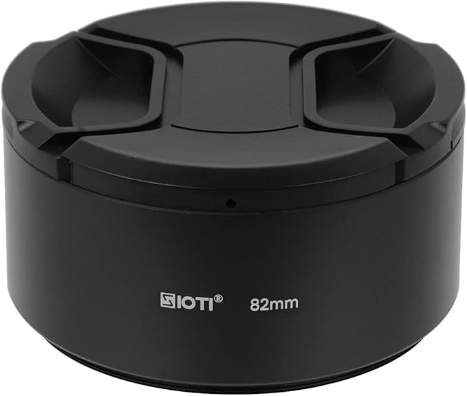 SIOTI 82mm Lens Hood, Oxidation Matte Anti Reflective Treatment, Aluminum Alloy, with 1 * 86mm Lens Cap, Compatible with Sony/Canon/Nikon/Fuji etc >85mm Camera Lens