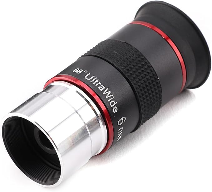Starboosa 6mm 68° Ultra Wide-Angle Telescope Eyepiece with Polarizing Filter — Upgraded HD Fully Multi-Coated Optics — Long Eye Relief & All-Metal Build — 1.25" Eyepiece Set for Planetary Observation