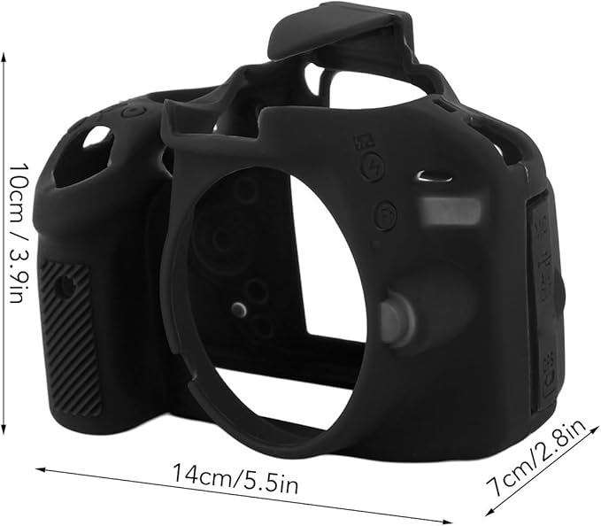 Silicone Camera Case for D3100 , Shock Proof Rubber Protective Body Skin Cover Bag for D3100 (Black)