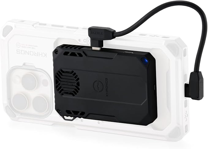Tilta Khronos Cooling Storage System Compatible with iPhone 15/16 Pro & Pro Max – Black | MagSafe Mount, SD/TF/M.2 SSD Support, 310MB/s Transfer, USB-C PD 100W, Silent Cooling