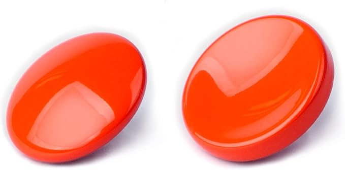 Orange Metal Soft Shutter Release Button,Delicate Camera Shutter Button 11mm Concave 10mm Convex Surface(2 Pack)