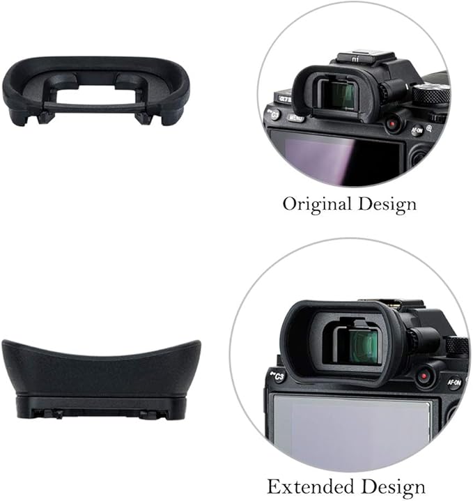 2 Packs Eyecup Eyepiece Eyeshade for Sony a7III a7II a7 a7R IV a7R II a7R III a7S II a9 a58 a99 II Viewfinder Replaces Sony FDA-EP18 FDA-EP16 FDA-EP15 Eye Cup
