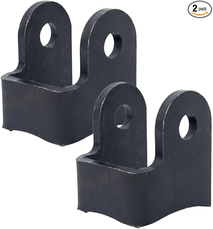 2 Pcs Shock Bracket, Heavy-Duty Shock Absorber, Black Curved Design for Off-Road Trailers (Vertical shock mounts)