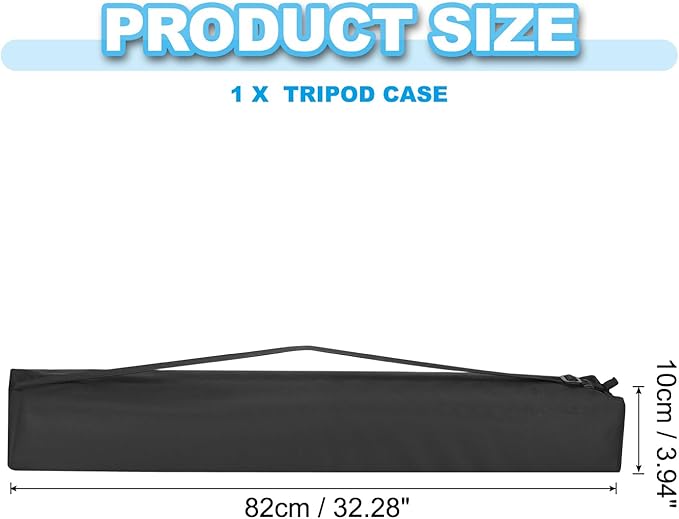 PATIKIL 32.28"x3.94" Tripod Carrying Case, 1Pack Oxford Cloth Padded Tripod Bag with Handles for Light Stands Tripod Photography Accessories, Black