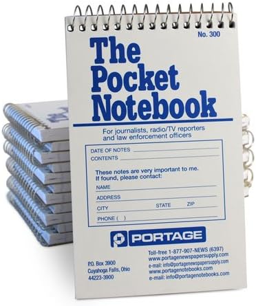 Pocket Notebook | Wide Ruled | (3 3/4"x6") | Pack of 12