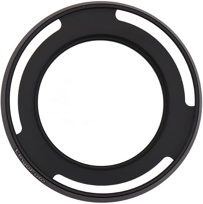 49mm Hollow Lens Hood 49mm Screw in Curved Vented Lens Hood 49mm Metal Lens Hood for 49mm Lens Hood Wide(Black)