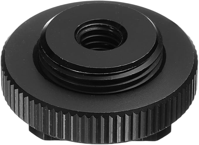 PATIKIL Hot Shoe Adapter 5/8" Male to M6 Female, 1 Pcs Hot Shoe Mount Adapter Camera Mount Screw Camera Video Light Converter for Microphone Holder Accessories 0.39x0.98x0.98 Inch