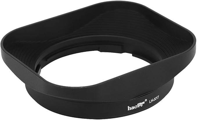 Haoge LH-X17 Bayonet Square Metal Lens Hood for Fujifilm Fuji Fujinon XF 16mm F2.8 R WR XF16mmF2.8 Lens on X-Pro2 X-Pro1 X-T2 X-T1 X-T20 X-T10 X-E2S X-A5 X-A20 X-E3 X-H1