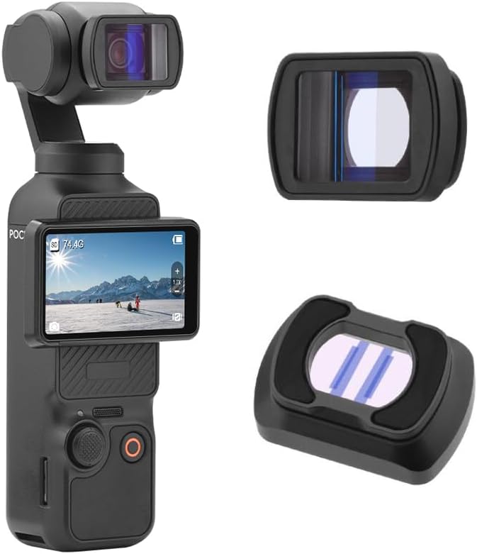 Anamorphic Lens/1.15 X Magnetic Movie Lens for DJI OSMO Pocket 3, Cinematic Flare Effect HD Double-Sided Multilayer Anti-Reflective Coating