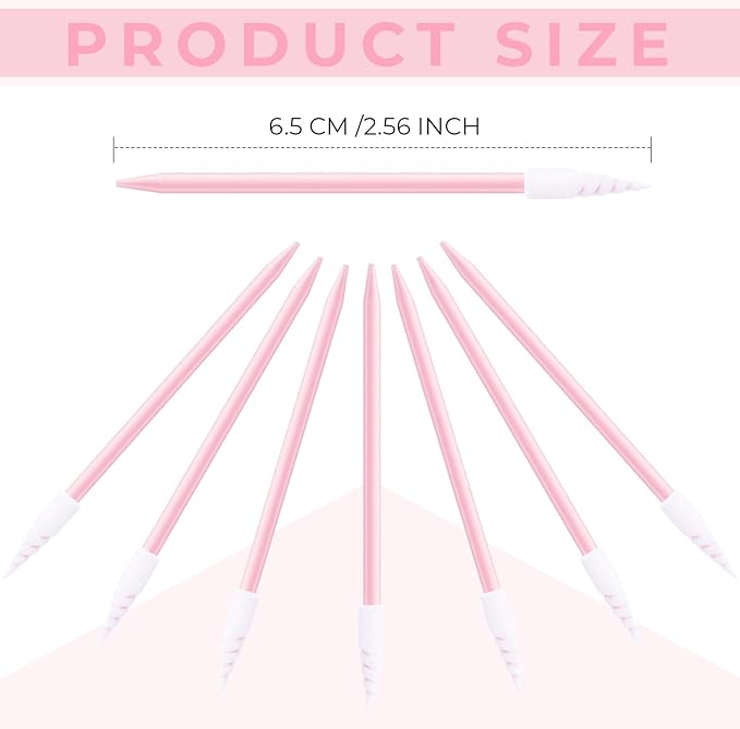 Chinco 200 Pieces Cleaning Swab Sticks Sponge Foam Tip Swabs for Inkjet Printer, Print Head, Camera, Optical Lens, Optical Equipment(Pink)