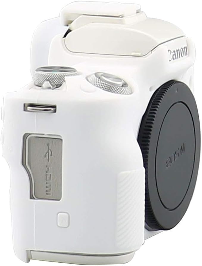 Yisau Case for Canon EOS M50/M50 Mark II, Soft Silicone Skin Housing Protective Cover Compatible With Canon Kiss M Camera Body (White)