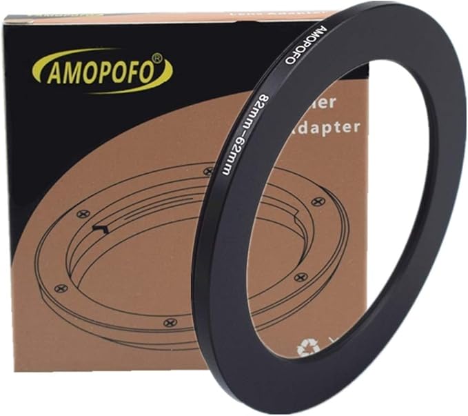 82 to 62mm Metal Ring/82mm to 62mm Step Down Rings Filter Adapter for UV,ND,CPL,Metal Step Down Rings,Compatible with All 82mm Camera Lenses & 62mm Accessories