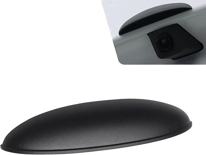 Car Rear View Camera Cover, Waterproof Anti-Rain Shield for Unobstructed View, ABS Wider Anti-Glare Reversing Cam Protector, Self-Adhesive Backup Lens Guard for Cars (Black)