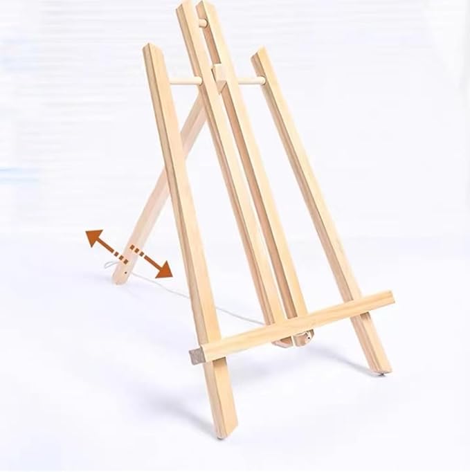 11.8" Wood Easels, Small Tabletop Display Stand, Tripod, Painting Party Easel, Kids Student Tabletop Easels for Painting, Portable Canvas Photo Picture Sign Holder
