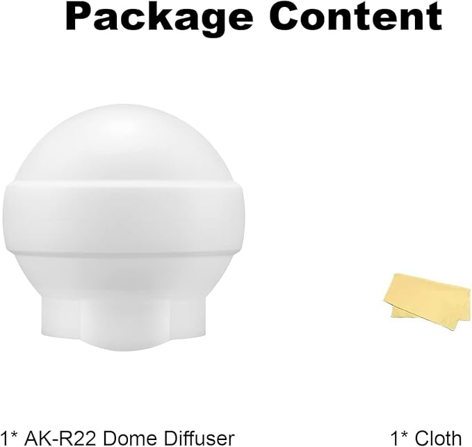 Godox AK-R22 Dome Diffuser, Flash Diffuser Modifier Compatible for Godox V1 Flash Series/AD100Pro Speedlite, Use with Godox H200R Round Flash Head for AD200/AD200Pro Monolight