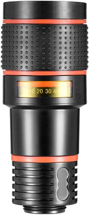 12x Optical Zoom HD Cell Phone Camera Lens, Telephoto Clip-On Lens for Single Lens Phone, Compatible with iOS X/8/7/6s/6 Plus Android Tablet, Used as Monocular Rubber Eyecup Carry Bag