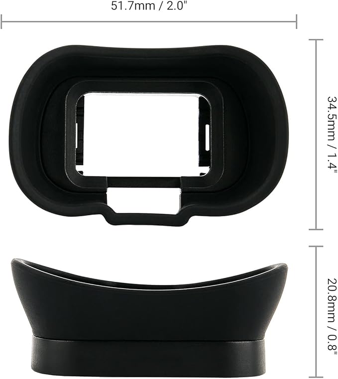Soft Silicon Camera Viewfinder Eyecup Eye Cup Eyepiece Replacement for Sony Alpha A7M5 A7V A7 V IV A1II A7R V A7RV A7R5 A7M4 A7IV A9III A7S III A7SIII A7S3 ILCE-7SM3 EVF Eyeshade Replace Sony FDA-EP19