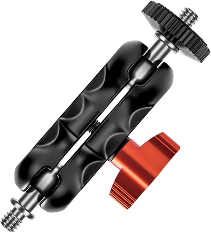 Magic Arm with Double Ball Head and 1/4" Screw - Compatible with Super Clamp, Camera Cage, Monitor and Microphone - Max Load up to 2kg / 4.4lb