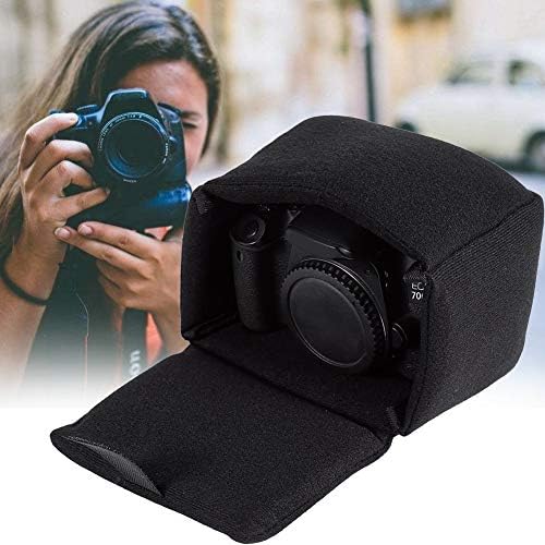 Tbest Travel Padded Camera,Small Mirrorless Camera Insert DLSR Camera Bag Insert Padded Shockproof Foldable Camera Insert Protective Bag Camera Case Bag Accessory For Photographing(black)