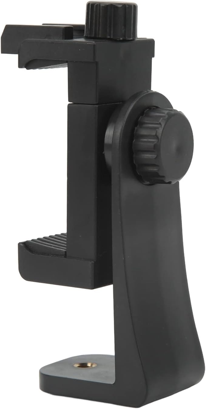 Phone Mount Adapter, 1/4 Inch Screw Hole Universal Smartphone Holder Mount Adapter 360 Degree Rotation Cellphone Clip Holder with Cold Shoe Port for Live Streaming