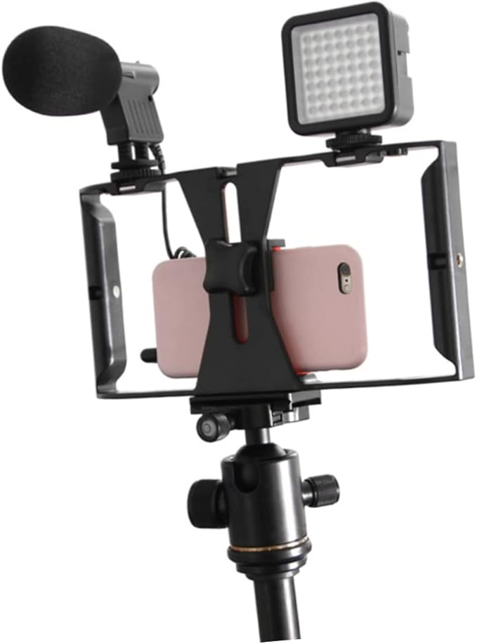 Smartphone Video Rig Handheld Camera Holder for Mobile Filmmaking Compatible with Smartphones Durable Frame for Vlogging and Recording