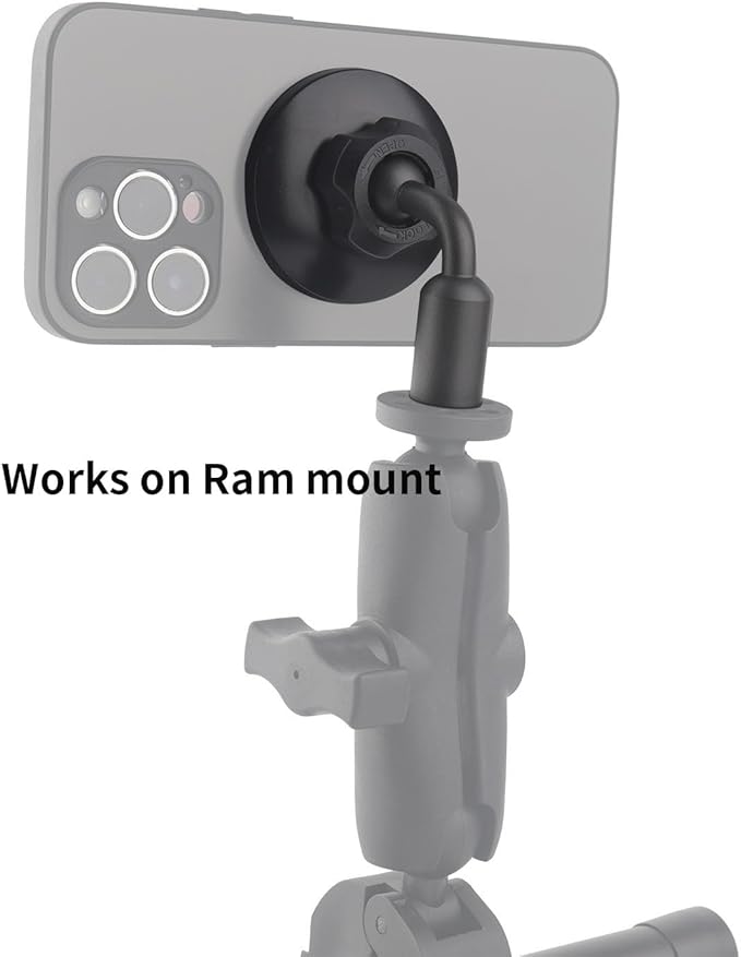 Magnetic Phone Tripod Mount Adapter for Magsafe with 1/4"-20 Hole [Metal Foot], Compatible with iPhone 16 15 14 13 12 All Phones