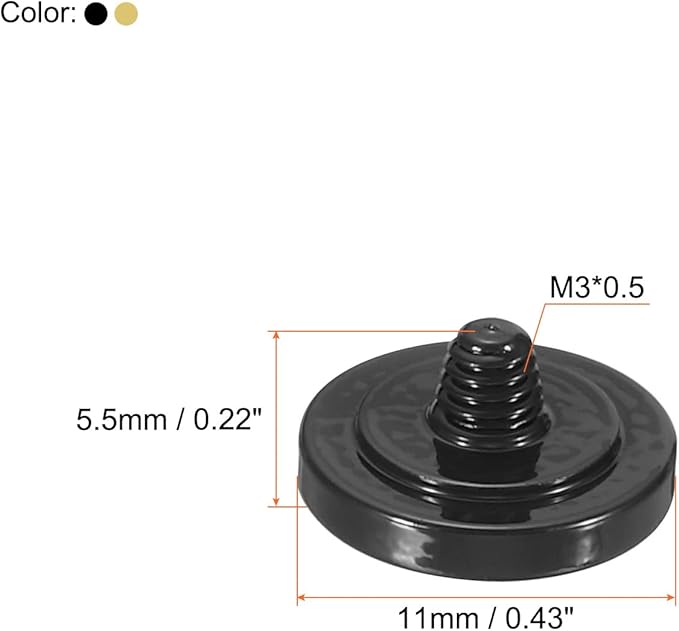 PATIKIL Camera Shutter Button, 2 Pack Soft Shutter Release Button Pure Copper Camera Button Concave, for Nikon for Fujifilm for Leica Black/Golden