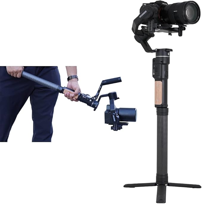 FeiyuTech Carbon Fiber Extension Bar 11 inches, Lightweight with 1/4" Hole/Screw for Smartphone/Camera Handhold Gimbal Stabilizer, Action Camera and Tripod.
