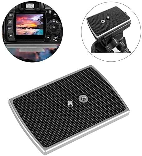 TH-650DV 1/4 Inch Mounting Screw Tripod Monopods Quick Release Plate,Camera Tripod Plate,Quick Release Plate with Video Pin D-Ring Handle,for Camera DSLR,for