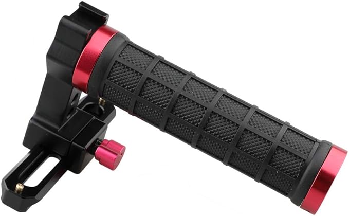 CAMVATE Quick Release Rubber Grip Top Handle with NATO Rail for Blackmagic Pocket Cinema Camera (Red) - 1498
