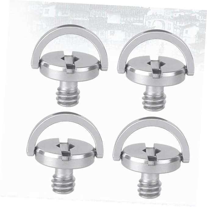 Gadpiparty 12pcs D-Ring Camera Screw Tripod Mounting Screws Camera Fixing Quick Release Plate for Equipment