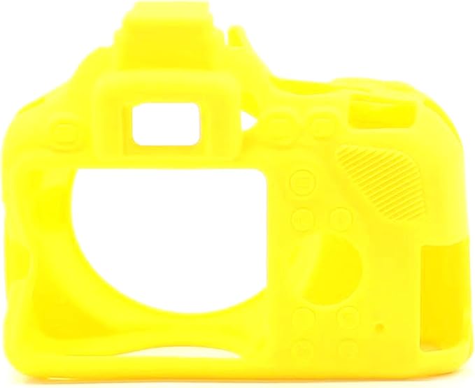 Professional Secure Silicone Camera Cases Bag Housing Rubber Body Skin for Nikon D3500 Digital SLR Camera (Yellow)