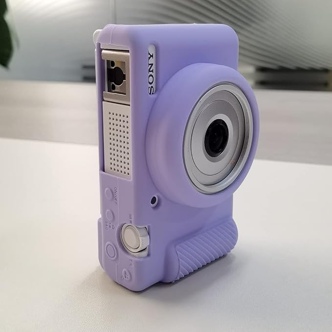 Pocoukate Case for Sony ZV-1F, ZV-1 II/ZV-1M2 Vlog Camera, ZV1F Camera Silicone Cover, Anti-Scratch Slim Fit Soft with ZV1 F Screen Protector- Lilac Colour Skin