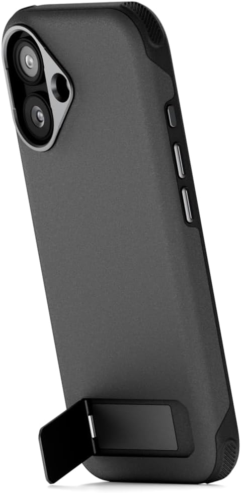 Tilta Khronos Lite Case Compatible with iPhone 17 | Lightweight Protective Cage Design | Magnetic Mount for SSDs, Power Banks & Cooling Fans | Integrated Kickstand | Metal Lens Frame – Black