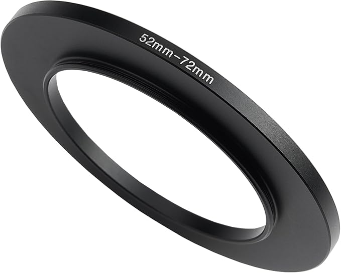 52mm to 72mm Step-Up Ring Filter Adapter,for All Brands UV ND CPL, Metal Ring Step-Up Rings Adapter Filter (52mm-72mm)