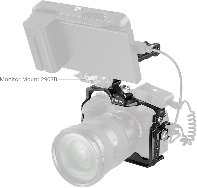 SmallRig A7 IV Cage with Top Handle and HDMI Cable Clamp, Basic Kit for Sony Alpha 7R V/Alpha 7 IV/Alpha 7 S III
