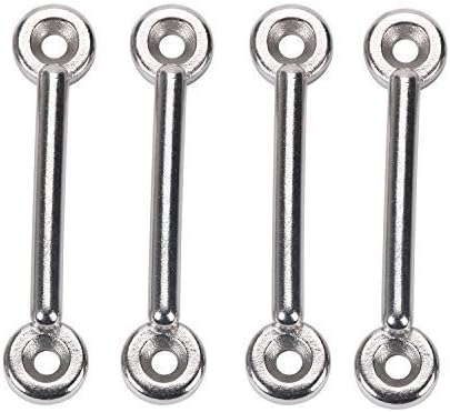 Amarine Made Stainless Steel Bimini Top Strap Pad Eye Footman's Loop Heavy Duty for Jeep Corvette,Buggy,Kayak Tie Downs