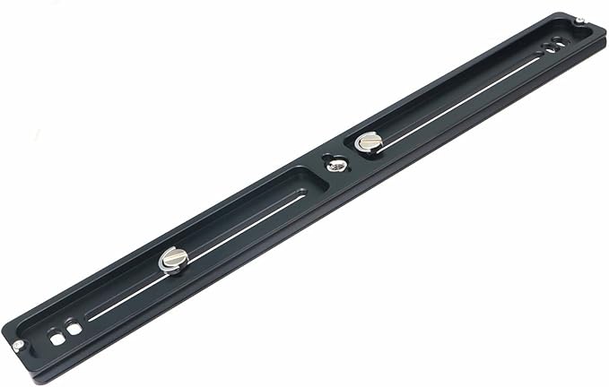 PU-350 350mm Universal Long Quick Release Plate Dual Dovetail Slide Rail with D-Ring Screw for Ball Head Tripod Mount DSLR Camera Arca Swiss Compatible
