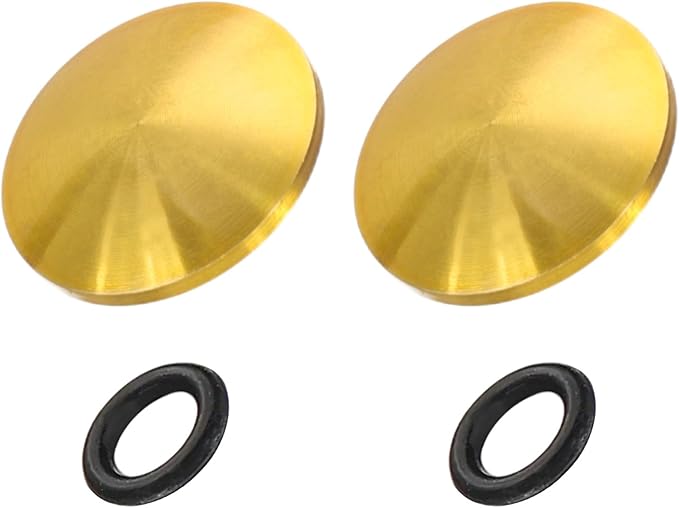 PATIKIL Camera Shutter Button, 2 Pack 10mm Convex Surface Shutter Release Buttons Pure Copper Camera Button for Nikon for Fujifilm for Leica DSLR/SLR, Gold