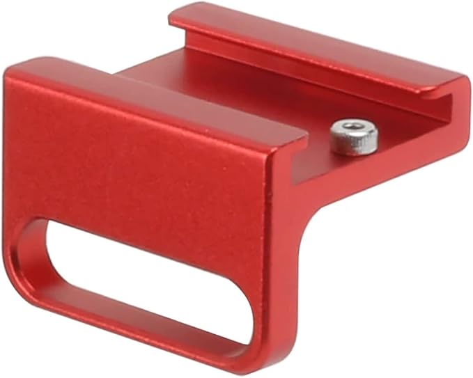 Cold Shoe Mount Adapter 90 Degree for Camera Attach Side Cage Quick Release L Bracket Plate Handle 1/4" Screws